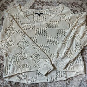Vans Cream Checkered Knit Sweater